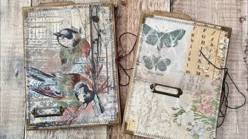 Flip Through - Tim Holtz Material Cover Altered File Folders - Junk Journal