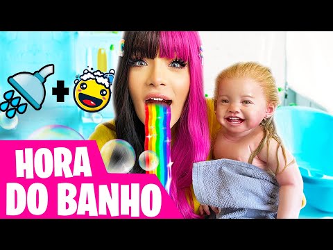 ROTINA DE BANHO DA BEBÊ REBORN! 💦