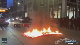 Rioters damage Democratic Party office, ICE facility during overnight protests