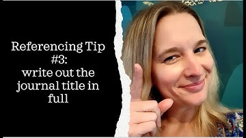 AGLC4 Referencing Tip #3: write out the journal title name in full