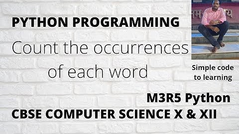 Python Program to Count the occurrences of each word in a given sentence