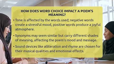 How Does Word Choice Impact A Poem