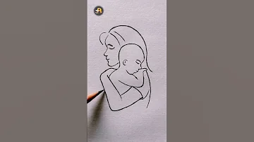 Mother with baby son drawing 💗👑 #trendingshorts