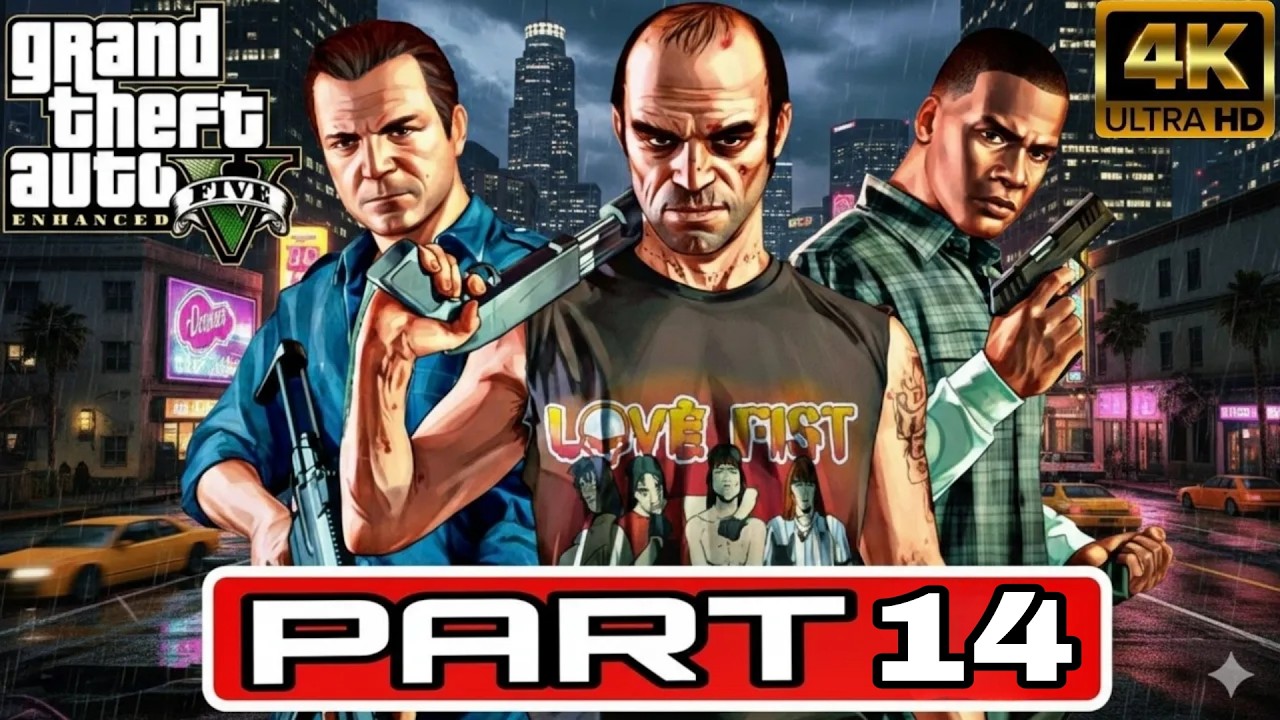 GTA 5 Enhanced Gameplay Walkthrough PART14[60FPS PC] No Commentary - YouTube