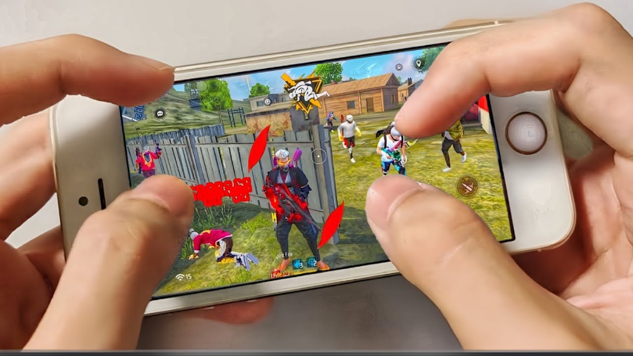 Iphone 6s 12 yare old device Free Fire Gameplay ⚙️Settings Free Fire max HUD+DPI+ MACRO 1 gb ram