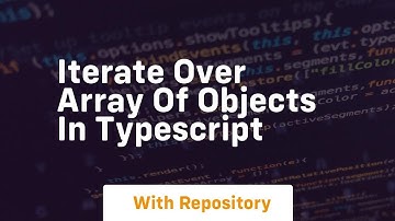 iterate over array of objects in typescript