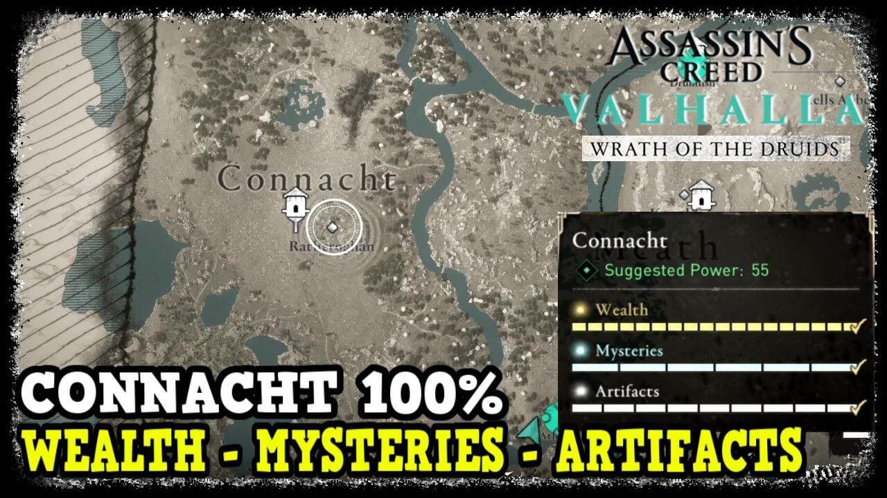 Assassin's Creed Valhalla - DLC1 All 9 TREASURE MAPS in Ireland