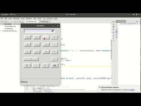 Python GUI Tutorial - 60 - Calculator - status bar