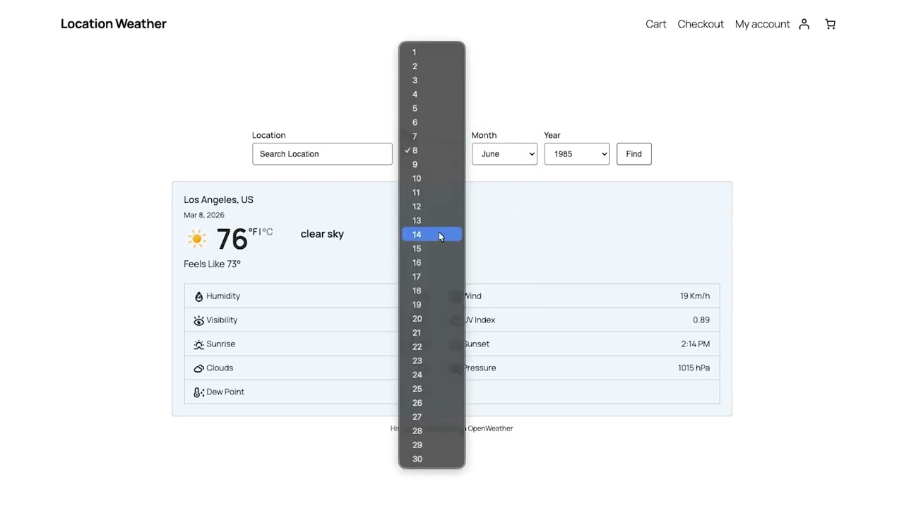 Location Weather - How to Display Reliable Weather History for 46 Years