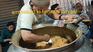 Lucknow aminabad ki famous biryani Indian food Street vlog
