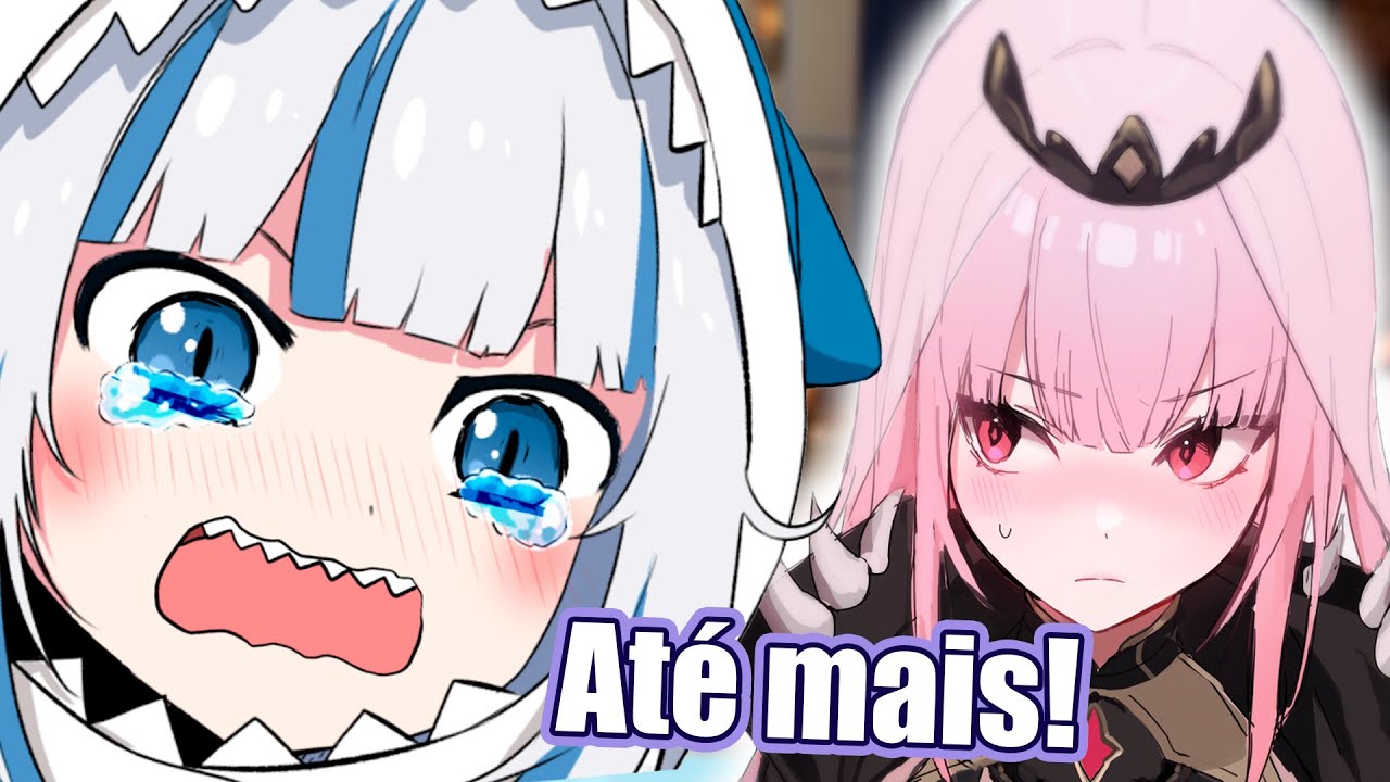 Gura encerra sua live do nada por causa da Calli [Hololive EN sub BR]