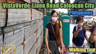 WALKING TOUR from VISTA VERDE EXECUTIVE VILLAGE to LLANO ROAD CALOOCAN PHILIPPINES[4K]