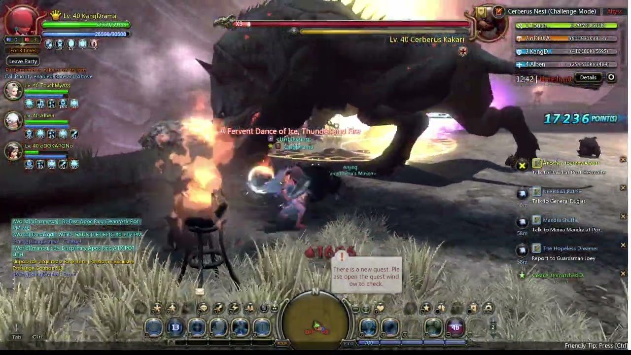 DRAGON NEST CLASSIC "CERBERUS CHALLANGE" POV PALADIN EASY HIT PARTY [ NO DIE ]