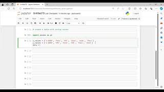 How to create a table by using strings?!