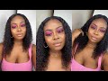 HOT PINK EYESHADOW LOOK TUTORIAL ft ATINA HAIR | KADI KAMARA  #makeup #pinkeyelook