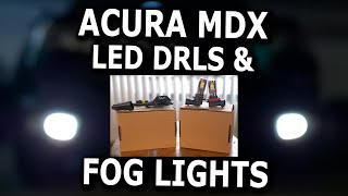 Acura MDX LED DRL and fog light bulbs replacement