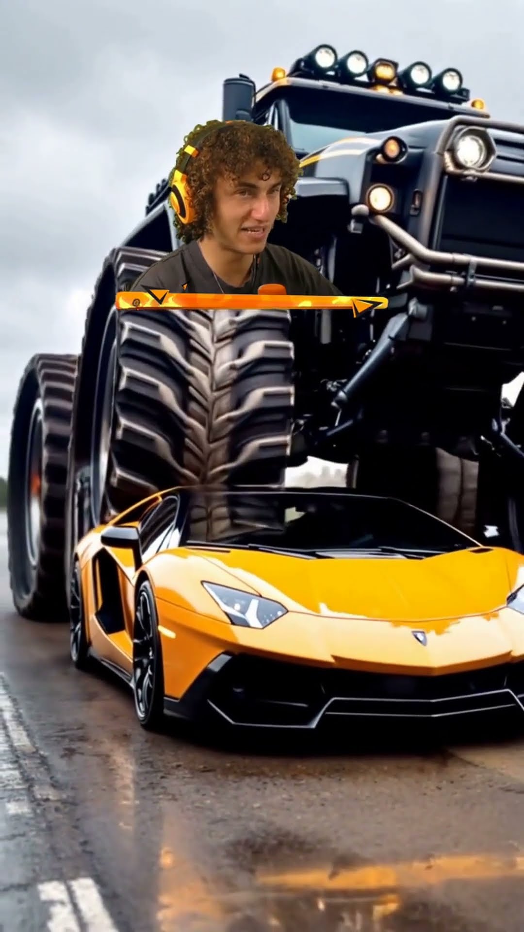 Lamborghini vs MONSTER TRUCK!?