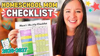 How I Stay On Top of Homeschooling Every Week! // My Homeschool Mom Weekly Checklist