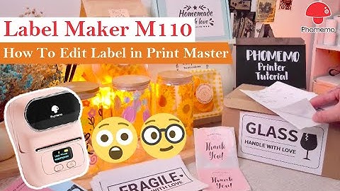 Phomemo Label Maker Tutorial🍄How to use Phomemo M110 M220? How to put paper and edit label?