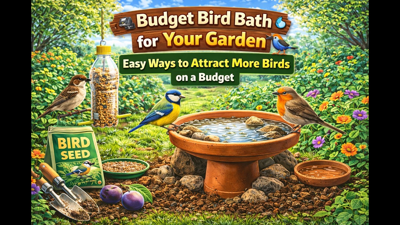 🎥 Budget Bird Bath for Your Garden 🐦💧 | Easy Ways to Attract More Birds ...