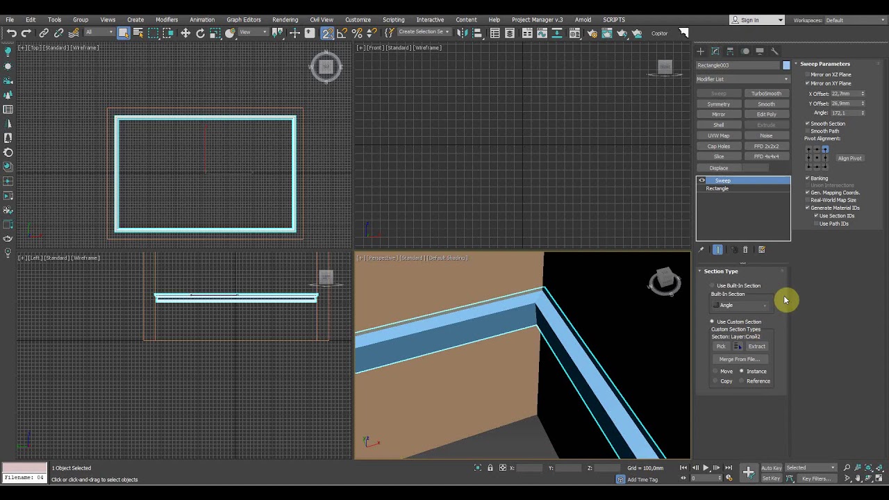 СОЗДАНИЕ ПЛИНТУСОВ.УСТАНОВКА и РАБОТА В SWEEP PROFILE