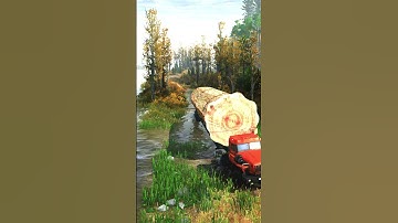 Very strong logging truck - Spintires:MudRunner #shorts #automobile #spintiresmudrunner