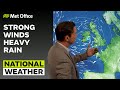 13/07/23 – Heavy rain and strong winds – Evening Weather Forecast UK – Met Office Weather image