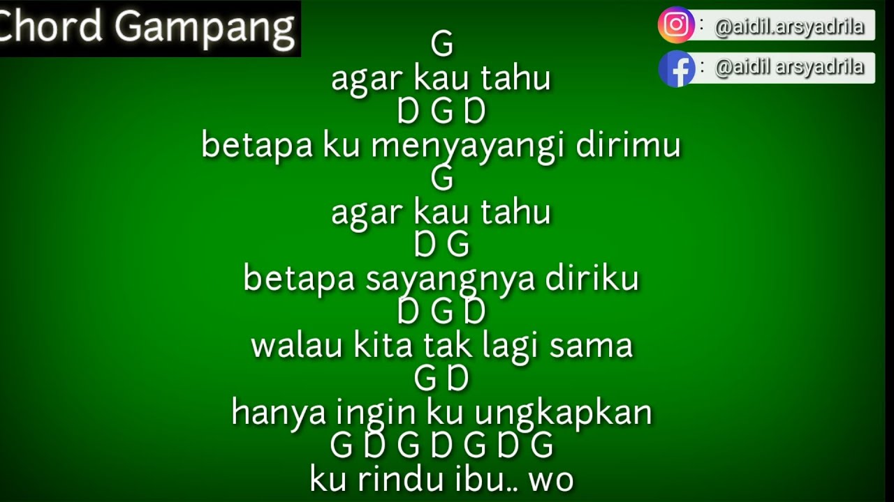 Chord Gampang Rizky Febian Ku Rindu Ibu Tutorial Chord Lagu Gitar Lirik Youtube