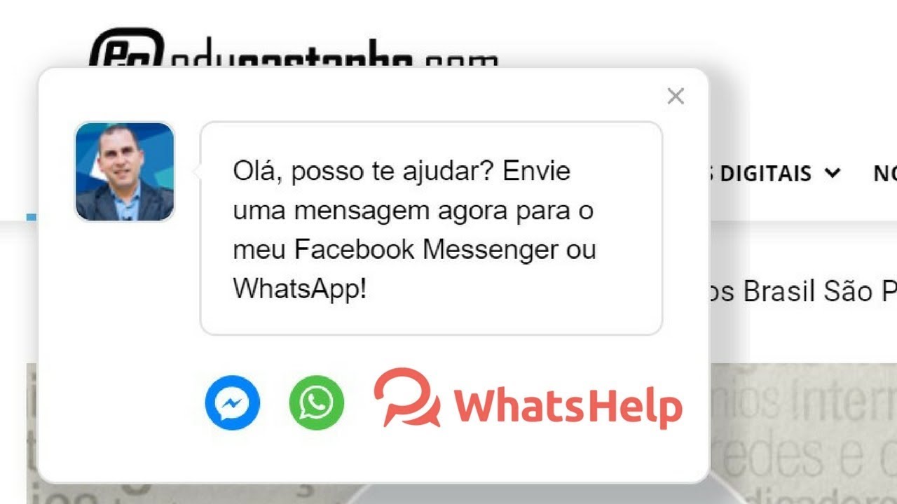 Chat Gratuito para Facebook e WhatsApp No Seu Site
