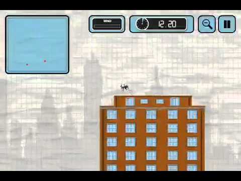 Stickman jumping off a building