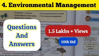 10th Std - Science2 - Chapter 4 Environmental management questions answers - Maharashtra board - ssc