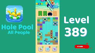 Hole Pool All People Level 389 Walkthrough 🎯 | Color Match Puzzle Gameplay | Mini Boss