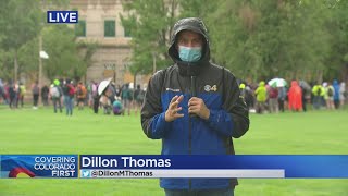 Rain Dampens Elijah McClain Protests In Aurora