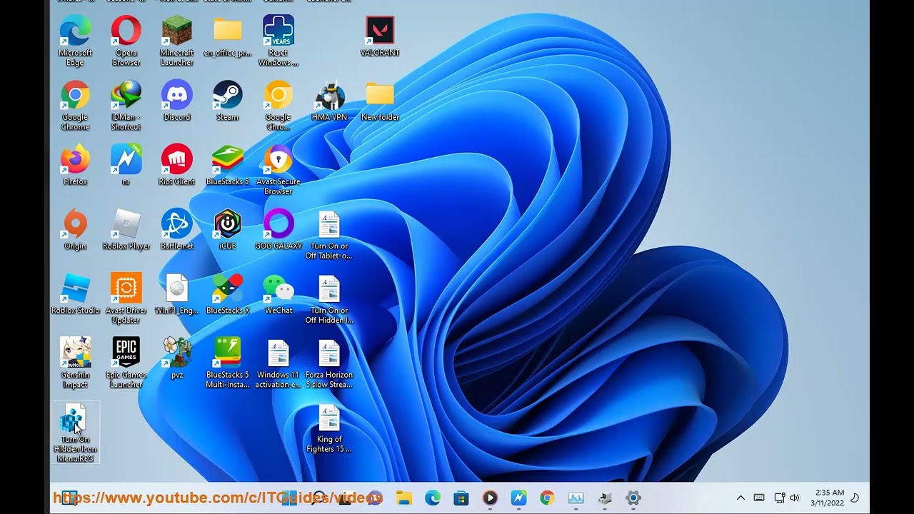 Turn On/Off Hidden Icon Menu on Taskbar Corner in Windows 11