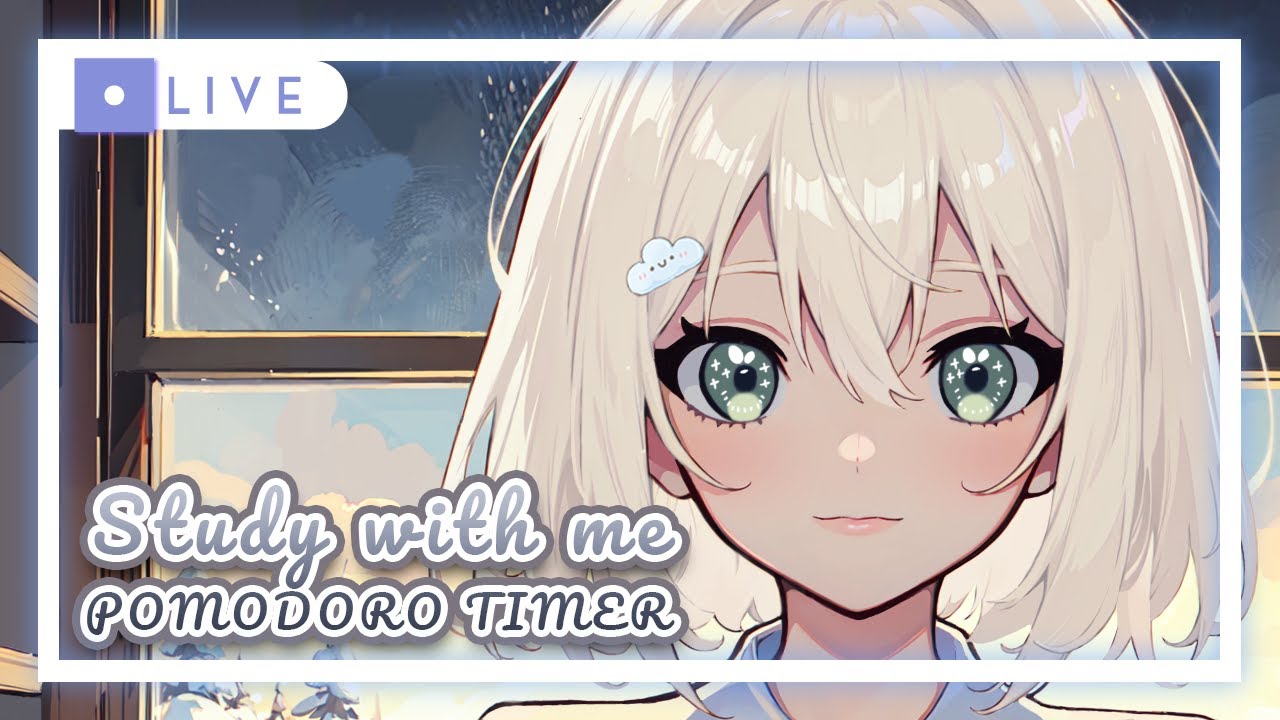 [STUDY WITH ME LIVE 作業配信] POMODORO TIMER 50/10 | VTUBER | ROOM AMBIENCE ...