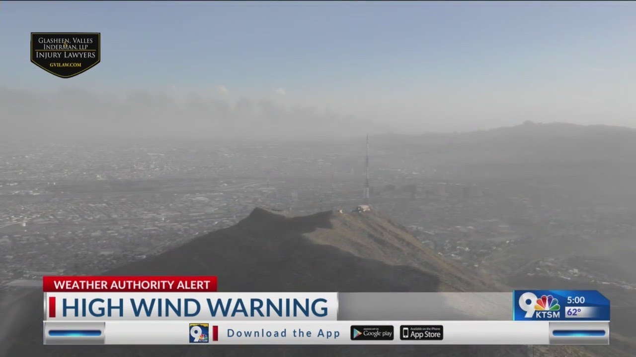 Strong winds cause damage across El Paso - YouTube
