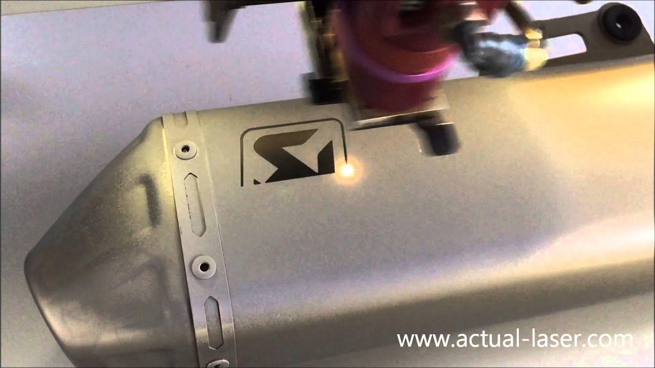 Laser engraving Akrapovic exhaust YouTube