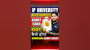 IP University All Courses Admit Card OUT! How to Download!🔥#shorts #ipuniversity
