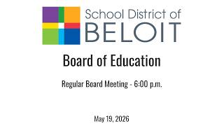 Regular Board Meeting - 5/19/2026 (6:00 p.m.)