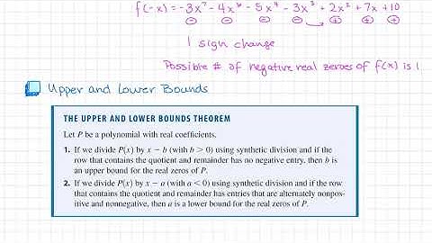 Section 3.4 Zeros of a Polynomial