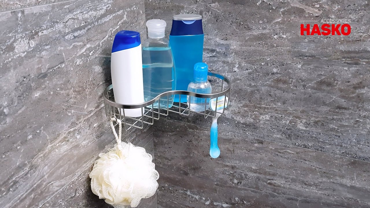 HASKO Corner Shower Caddy Glue Attachment YouTube