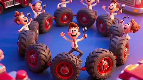 Wheels on the Hero Fire Truck Song | Nursery Rhymes & Kids Songs