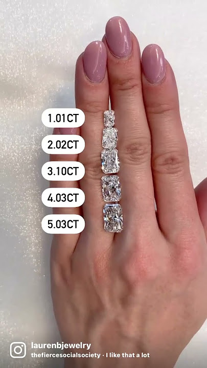 Carat Size on the Hand Radiant Loose Stones
