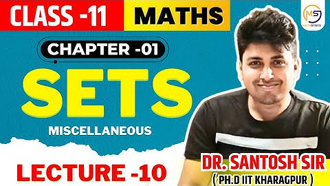 Live Lec-10 Class XI Math: Free NCERT  Batch | Chapter-1 : Sets | Missceleneous Doubts M 8810409392