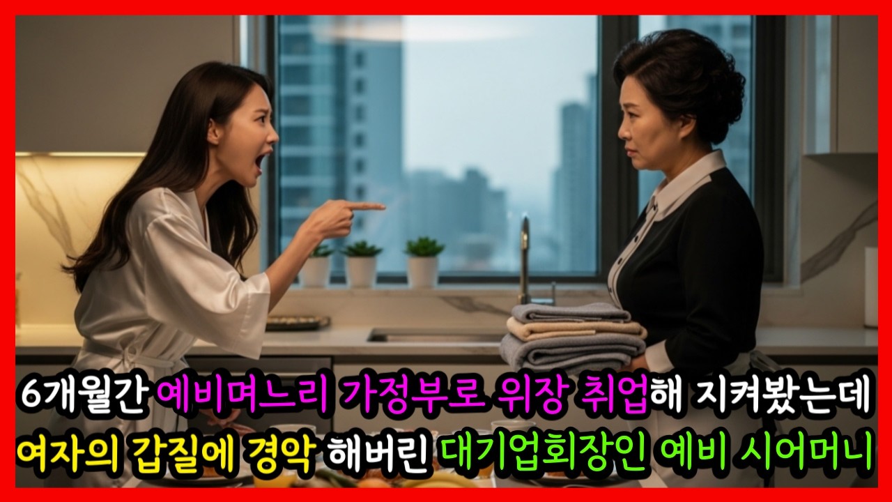 가정부로 위장취업해서 며느리를 몰래 지켜본 예비시어머니, 이번시험 탈락입니다!  / 가족스토리 | 오디오북 | 노후사연 | 시니어사연 | 충격실화 | 며느리 | 시어머니 |