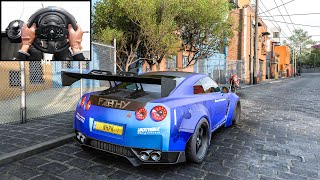 The Godzilla  1000HP Nissan GTR R35 | Forza Horizon 5 | Steering Wheel Gameplay