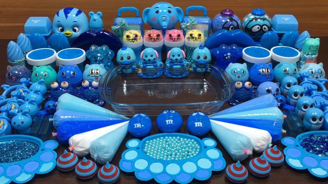 Blue Slime | Mixing Random Things into Slime | Satisfying Videos 