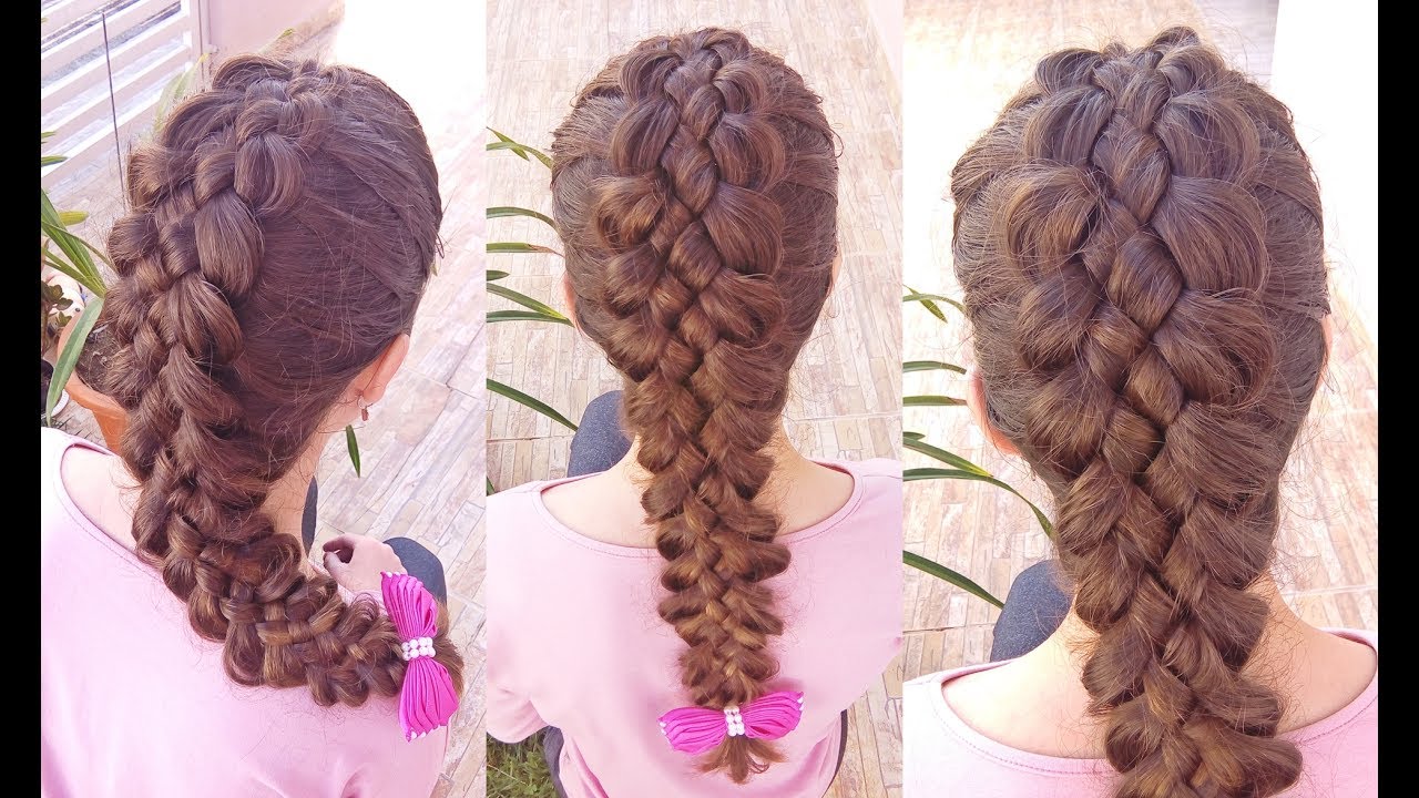 Trança embutida com 5 pontas