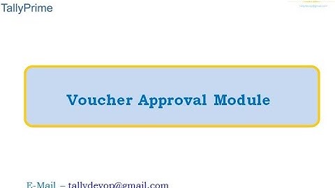 Voucher Approval Module || Tally Customization || TDL || Approval Process