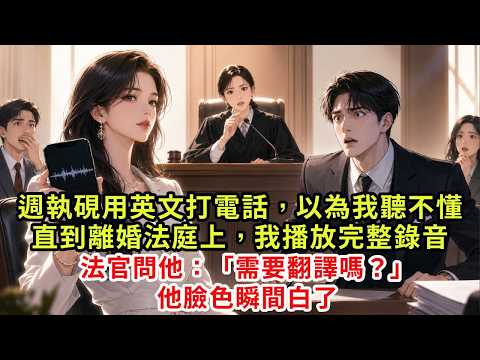 週執硯用英文打電話，以為我聽不懂。直到離婚法庭上，我播放完整錄音，法官問他：「需要翻譯嗎？」他臉色瞬間白了。#情感 #復仇 #打臉 #爽文